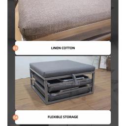 Cama dobrável portátil para escritório, Cama cinza para sesta, Tri-Fold, Cama dobrável para casa, Nenhuma instalação necessária - Image 5