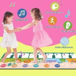 Fitness Keyboard Play Music Carpet for Kids, Piano Mat para crianças, crianças, brinquedos de instrumentos musicais, presente educacional para menina e menino - Image 4