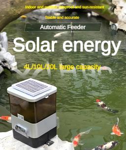 EVNICE-Alimentador Automático de Peixe Solar, Alimentador Koi, Grande Capacidade, Lagoa Exterior, 4L, 10L, 20L - Image 2