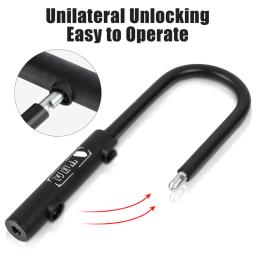 West bike-u-lock portátil para bicicleta de estrada, cadeado durável para motocicleta e scooter, trava de segurança anti-roubo, acessórios de bicicleta - Image 3