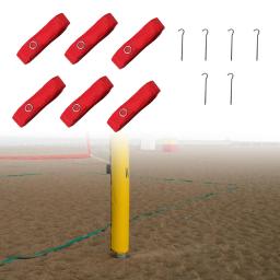 6 pçs linhas de vôlei de praia campo de fronteira 8m de comprimento com 6 linhas de âncora marcação tribunal marcador kit para esportes ao ar livre praia - Image 3