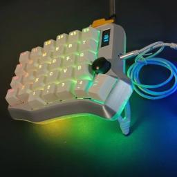 Soft Rgb Dividir Kits de Teclado Case Acrílico Ergonômico, Ergo Custom, DIY Core, CrkBd, Gaming Acessórios - Image 6