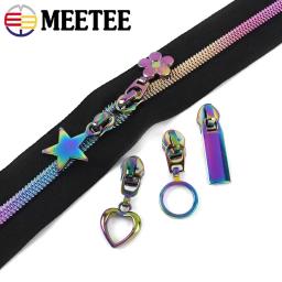 Arco-íris Zipper Slider Cabeça, Nylon Zippers Tape, Zip Extrator Decorativo, Bagagem Casaco Sapatos, Kit de Reparação de Costura Acessórios, 5Pcs, 5Pcs - Image 5
