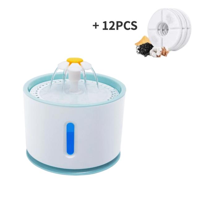 ATUBAN Fonte de Água para Gatos 2.4L Aço Inoxidável Inteligente