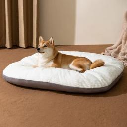 Engrossar macias almofadas para cães, Camas de cachorro laváveis removíveis, Chão do canil de inverno, Forma Oval, Pet Dormir Colchão - Image 1