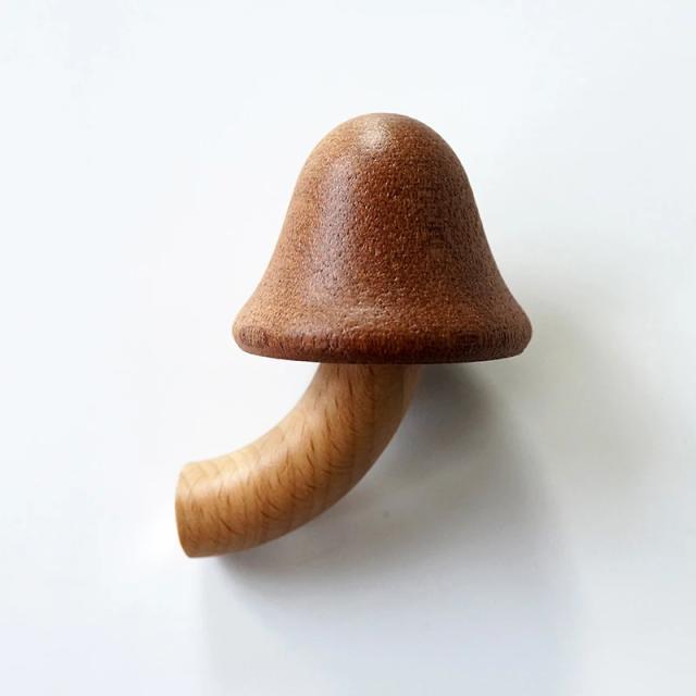 Ímã de Frigorífico em Madeira 3D Formato de Cogumelo - Adesivo Decorativo para Mensagens e Fotos, Ideal para Artesanato - 1 Unidade