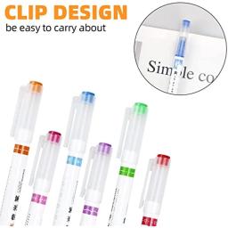 EOENKK-curva onda linha arte marcador canetas conjunto, cor, amor, estrela, ponto de nuvem, Stamp Liner, marcador, caneta para desenho, diário, escola, 6pcs - Image 3