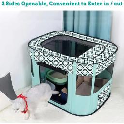 Portable Foldable Pet Playpen, Sala de entrega para cão e gato, Pet Birthing Center, Crates Kennel, exterior e interior, Viagem e Camping - Image 4