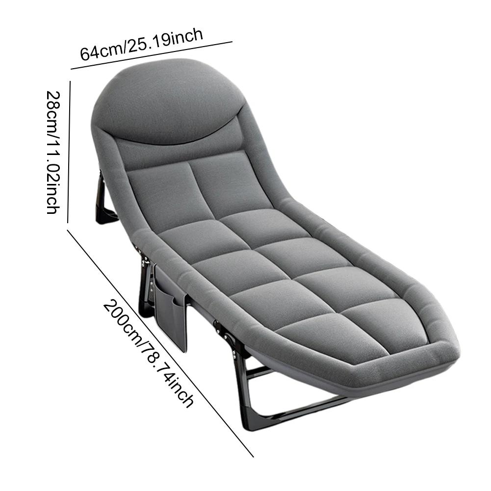 Camping Colchão portátil simples, Cama do espaldar ao ar livre, Pausa de almoço do escritório, Espreguiçadeira para lazer - Image 1