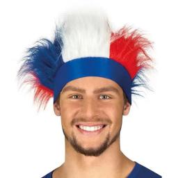 Leve Headband esportes com cabelo, peruca respirável, Bandeira França Padrão, Fã de futebol, Moda - Image 4