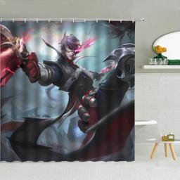 P-Persona 5-Cortinas de chuveiro para banheiro, cortina de chuveiro, banheiros e acessórios, divisória dobrável, banho coisas - Image 3