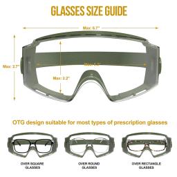 ONETIGRIS-Óculos táticos anti-nevoeiro com Len intercambiáveis, Óculos OTG, Óculos táticos, Óculos de segurança - Image 6