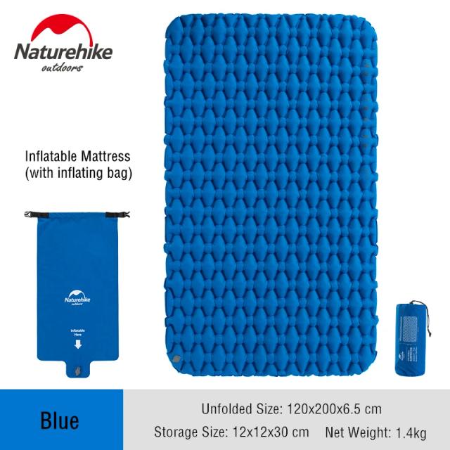 Colchão Inflável Naturehike: Almofada de Ar Portátil Impermeável e Ultra Leve para Camping e Viagens