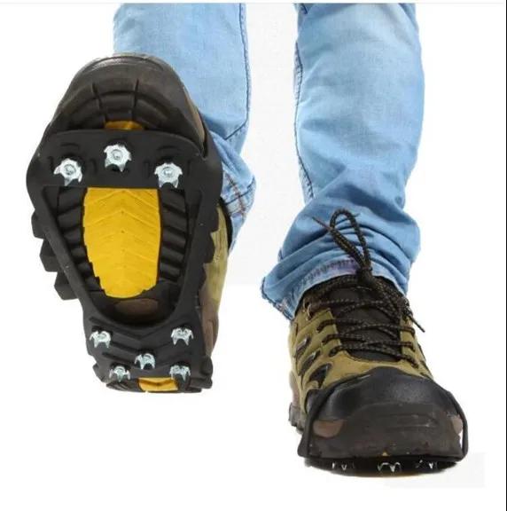 Crampons de Escalada com 8 Pontas Anti-skid para Caminhadas em Neve e Gelo - Equipamento de Inverno Ideal para Acampamento ao Ar Livre