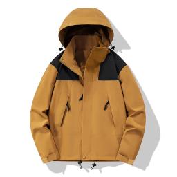Jaqueta impermeável masculina com capuz, casaco esportivo ao ar livre, alpinismo, respirável, unissexo, casacos da moda, moda casual, outono, inverno - Image 3