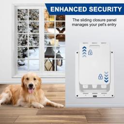 Transparente Flap leve inteligente Pet porta com bloqueio do painel, automática Pet entrada, porta do cão seguro, Pet fornecimentos - Image 2