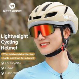 West biking capacetes de ciclismo ultraleve novo capacete de bicicleta para homens mulheres equipamentos de corrida mtb capacete de segurança ciclismo boné - Image 1