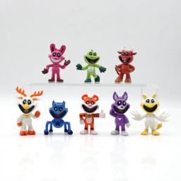 Personagens de desenhos animados Modelo Estatueta para Crianças, Bonecas Colecionáveis, 2 Figuras, Jogo Animal, Coelho, Gato, Cão, Urso, Presente de Brinquedo, 8Pcs, Conjunto - Image 4