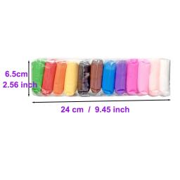 Argila de modelagem a seco com ferramentas de escultura para crianças, brinquedos DIY não tóxicos, secagem automática, presentes para crianças, 12 cores - Image 1