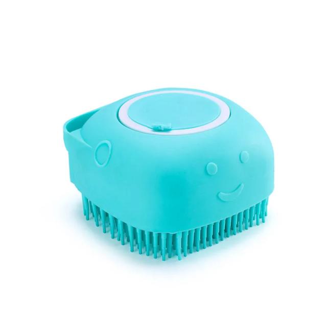Escova de Banho Soft Safe em Silicone com Shampoo e Luvas de Massagem para Cães e Gatos - Ferramentas de Limpeza e Cuidados Pet