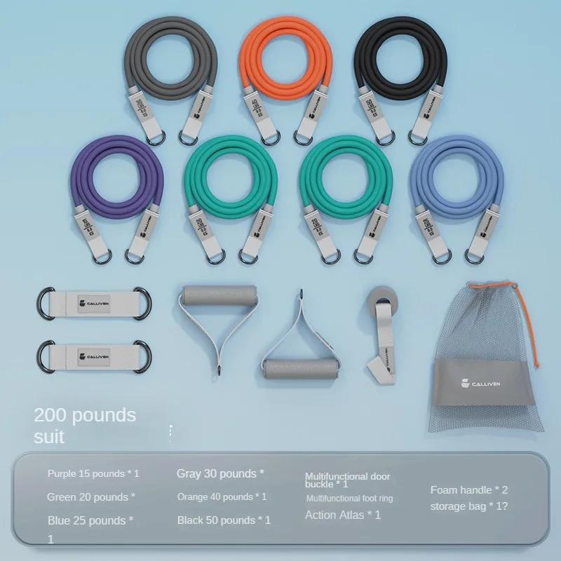 Kit de Pilates Portátil com Barras e Bandas de Resistência para Treinamento de Força em Casa