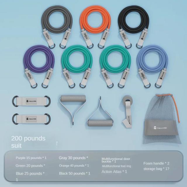 Kit de Pilates Portátil com Barras e Bandas de Resistência para Treinamento de Força em Casa