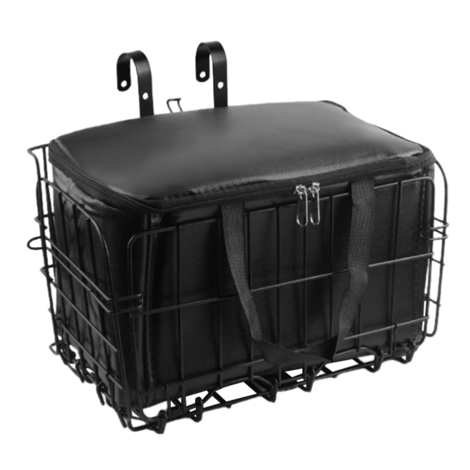 Frente e traseira Bike Basket Bag, grande capacidade, armazenamento de bicicletas, sacos adequados para transportar cães e animais - Image 1