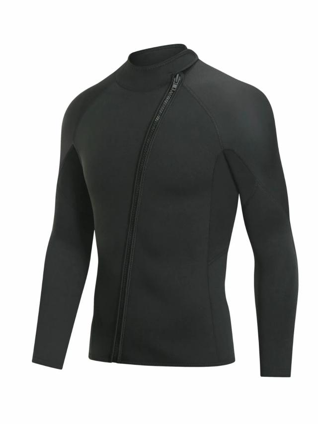 Terno de mergulho de neoprene 3mm para homens e mulheres com jaqueta profissional e zíper frontal 2024