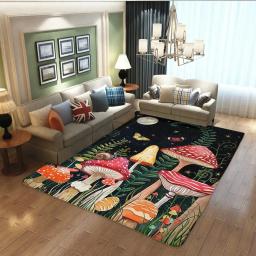 Tapete De Cogumelo Psicodélico, Decoração De Casa, Tapete De Área Grande, Tapete De Planta Fantasia Lua, Quarto E Sala De Estar - Image 2