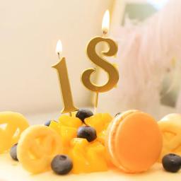Número Velas de Aniversário com Design Estendido em Ouro 3D, Grande Vela Digital, Cake Topper, Aniversário e Decoração de Festa de Aniversário, 0-9 Número - Image 2