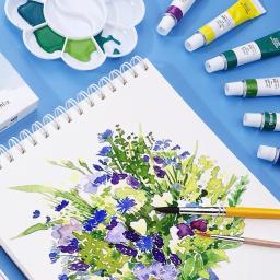 Conjunto de pintura aquarela de 12/24/36 cores, kit de pigmento guache da academia de arte, 5ml/tubo, pigmento aquarela para estudantes artísticos iniciantes - Image 6