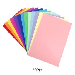 50 folhas papel dobrável colorido 8k, dupla face para artesanato, artes diy, escola, papel colorido, papel dobrável artesanal - Image 3
