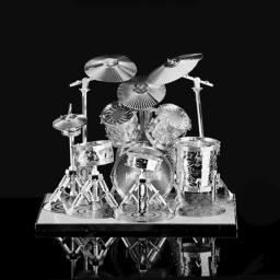 3D Metal Puzzle Model Kits para Crianças, Laser Cut, Jigsaw Toy, Drum Set, DIY - Image 3