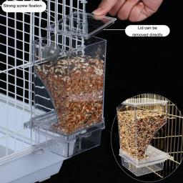 Alimentador Automático para Periquitos Pequenos e Médios, Sem Alimentadores de Pássaros, Recipiente De Alimento De Semente De Acrílico, Bebedor, Gaiola Acessórios - Image 5