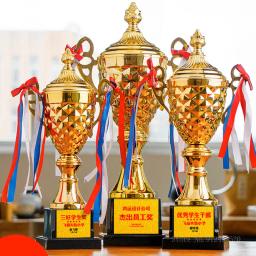 Troféu De Metal De Tamanho Personalizado, Prêmio Criativo, Caligrafia, Futebol, Mesa, Tênis, Badminton, Jogo, Troféu Personalizado - Image 1