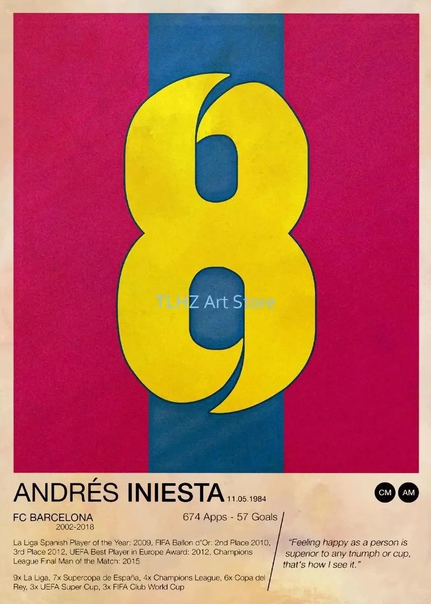 Famoso Jogador de Futebol Jersey Numbers Cartaz, Futebol Esporte Impressões, Impressão Canvas, Wall Art, Imagem para Sala de Estar, Decoração Presente - Image 1