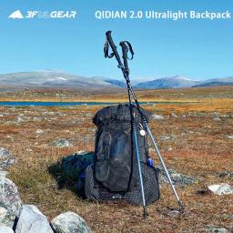 Mochila de acampamento respirável de nylon impermeável para homens e mulheres, bolsa esportiva ultraleve, 3F UL GEAR, 40L Plus 16L, QIDIAN 2.0, moda ao ar livre - Image 1