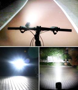 Frente de bicicleta LED luzes conjunto, Desligamento automático, Super brilhante, USB recarregável, Bike Mount, Farol à prova d'água, Lanterna chifre - Image 5