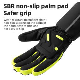 Rockbros luvas de aquecimento quente ciclismo luvas de aquecimento elétrico sensor inteligente inverno térmico esqui luva longa tipo-c carregamento - Image 2