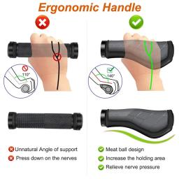Punhos de bicicleta ergonômicos antiderrapantes, guidão de borracha, Punhos de bicicleta, 22.2mm, E-Bike, Cinza - Image 6