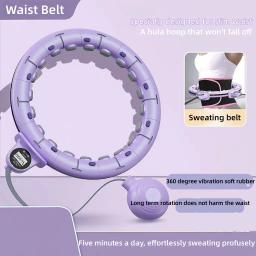 Portátil Weighted Hula Círculo Hoops, Smart Exercício, Ajustável, nós destacáveis, Esporte Fitness Equipment, Perda de peso, 2 em 1 - Image 3