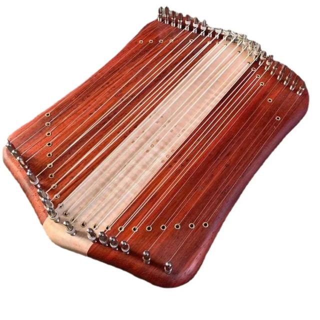 Estatueta de Mini Harpa Lira Cromática Portátil - Instrumento Musical Raro para Crianças Iniciantes