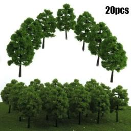 20 pçs 3.5cm modelo árvores trem layout ferroviário diorama mini cenário escala de plástico cena construção paisagem decoração da árvore em miniatura - Image 1