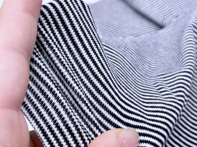 Malha de Algodão Listrada para Roupas de Boneca - Tecido Elástico de 2mm, 45x40cm, Ideal para Costura Artesanal