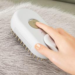 Escova de vapor elétrica para gato, massagem pente para Pet, Spray de água, escovas de banho, Pet Grooming Supplies, 3 em 1 - Image 4