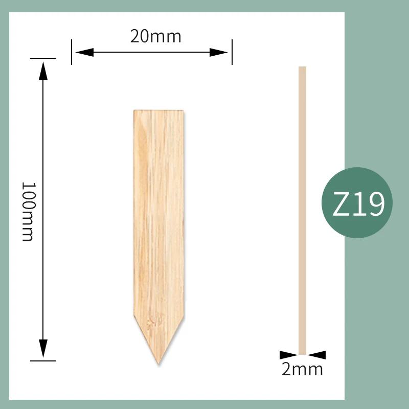 Marcadores de jardim para vasos de ervas flores produtos hortícolas ferramentas 20 pces de bambu da planta da estaca etiqueta eco-amigável do cartão do signage da planta - Image 1