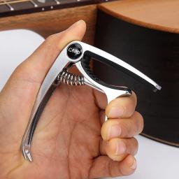 Capo de guitarra de metal, 1 peça, liga de alumínio, braçadeira afinadora de guitarra, gatilho de chave profissional, capo para instrumentos musicais elétricos acústicos - Image 3