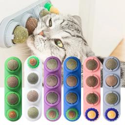 Natural gato gato parede vara-no brinquedo bola doces lambendo trata saudável remove bolas de cabelo para promover digestão gato grama lanche - Image 1