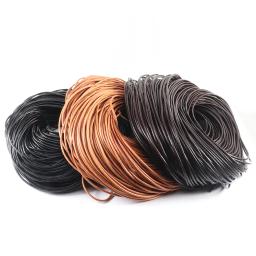 Couro Genuíno Vaca Cordões Tanga Redonda para Fazer Ornamentos, Artesanato DIY, Roupas Charme Acessórios, 2 Jardas, 5mm, 1-5mm - Image 6