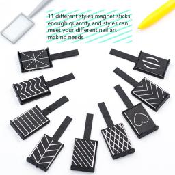 Conjunto de placa magnética para nail art, 3d polonês magnético, olhos de gato, ferramenta de arte do prego, diy, 11pcs - Image 2